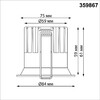 Миниатюра фото светильник встраиваемый светодиодный пульт ду/tuya smart life novotech brillo 359867 белый | 220svet.ru